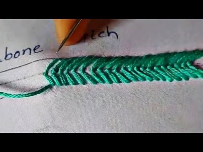 How To do Embroder basic stitches stem stitch chain stitch sindhi tanka banane ka tarika
