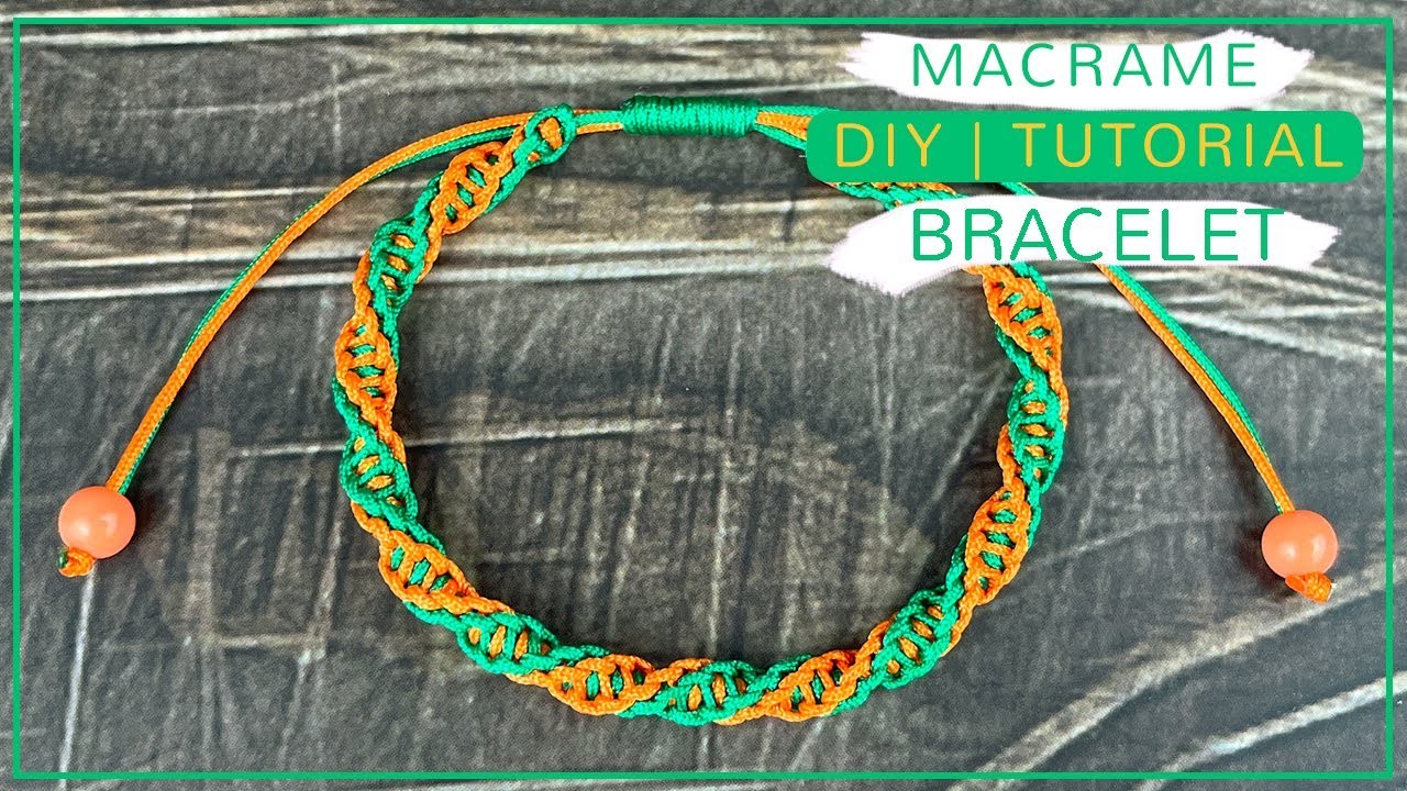 How to make a bracelet with square knot | Spiral Knot Bracelet | Thread bracelet making tutorial