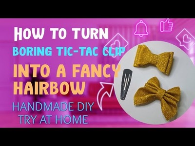 How to make fancy hairbows from tic-tac.alligator clips #handmade #diy #hairaccessories #howtomake