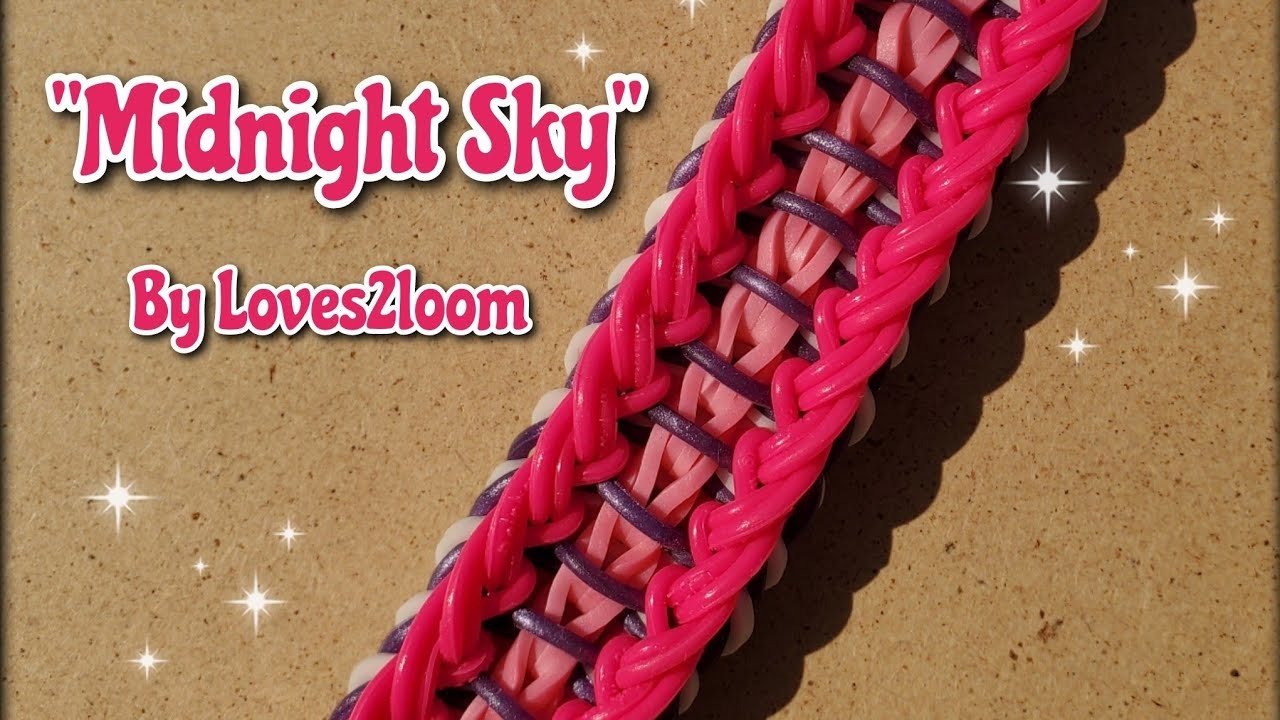 "Midnight Sky" Rainbow Loom Bracelet Tutorial (2023)