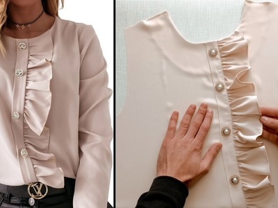 ✅️ Sewing tutorials. The best way to sew a beautiful collar with ruffles