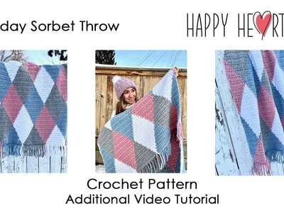 Sunday Sorbet Crochet Throw | Easy Crochet Throw