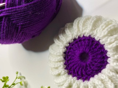 Super Easy Crochet Knitting Flower Motif - ????Amazing!