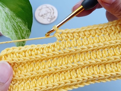 Very Easy CROCHET STITCH only 1 row of Half Double Crochet Beginners Friendly | Vivi Berry DIY