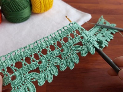 VERY FANTASTIC floral crochet knitting pattern lace making, step-by-step explanation for beginners.