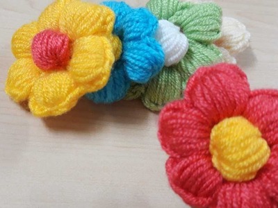 Wonderful???? Crochet Flower | very useful puff flower_ crochet flower #crochet #puff #flowers