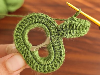 Wow!. how to make eye catching tunisian knitting ✔️ Super easy opening ring idea tunisian crochet.