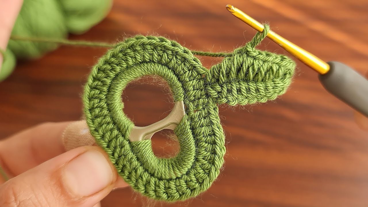 Wow!. how to make eye catching tunisian knitting ✔️ Super easy opening ring idea tunisian crochet.