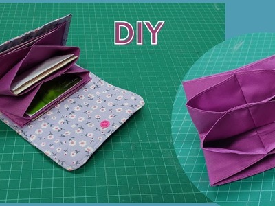 You can make a card wallet easily. Mini Wallet. Sewing Tutorial