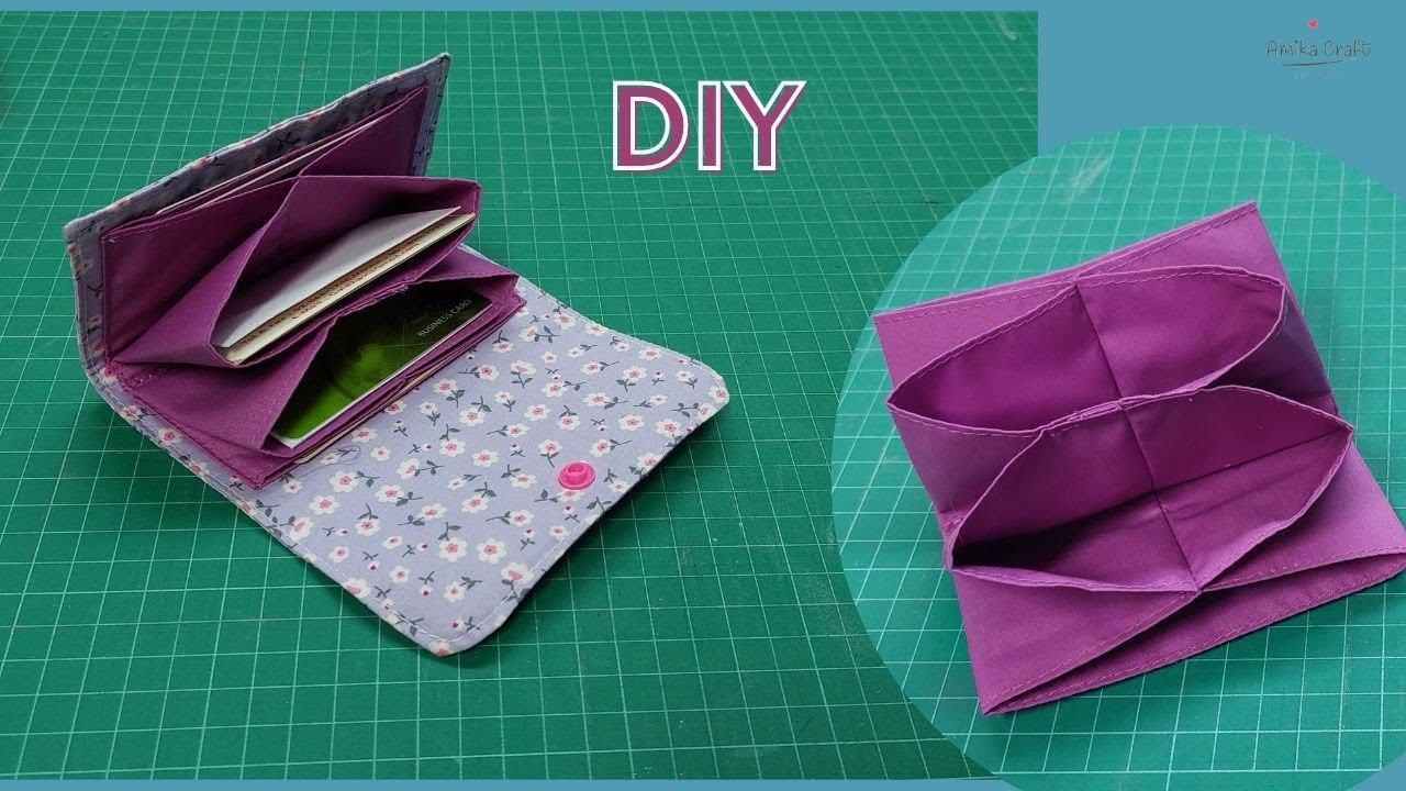 You can make a card wallet easily. Mini Wallet. Sewing Tutorial