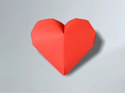 3D heart. How to make Easy Origami Paper Crafts for Valentine's day