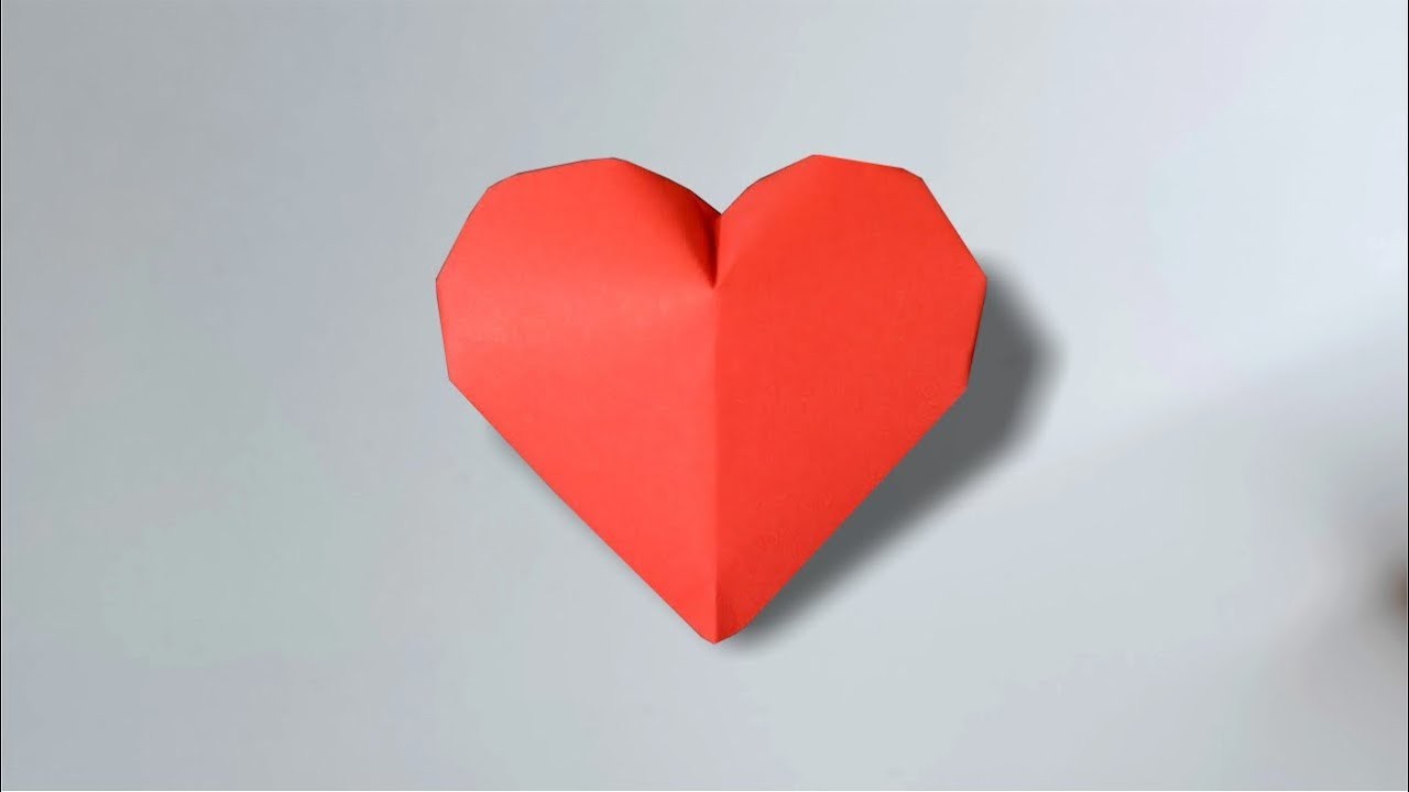 3D heart. How to make Easy Origami Paper Crafts for Valentine's day