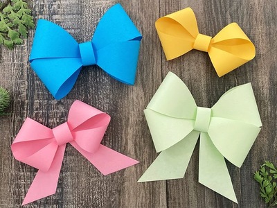 4 Easy Paper Bows | Paper Craft Ideas