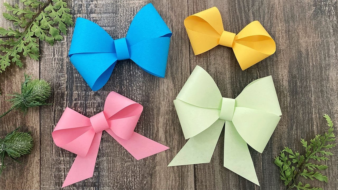 4 Easy Paper Bows | Paper Craft Ideas