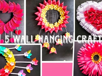 5 Beautiful Flower Wall Hanging.Paper Craft For Home Decoration.Paper Wall Hanging.DIY Wall Decor