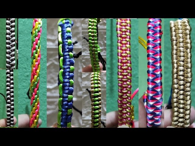 7 Pattern Rope Bracelets For Beginners - Easy DIY Rope Bracelet - Simple & Easy Macrame Tutorials