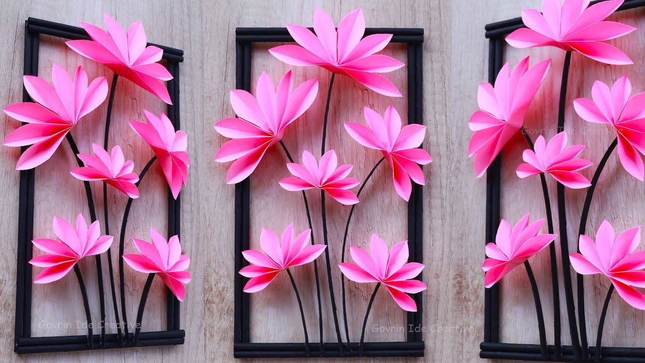 Amazing Wall Hanging | Paper Flower Wall Hanging | Home Decoration Ideas | Easy Craft | DIY