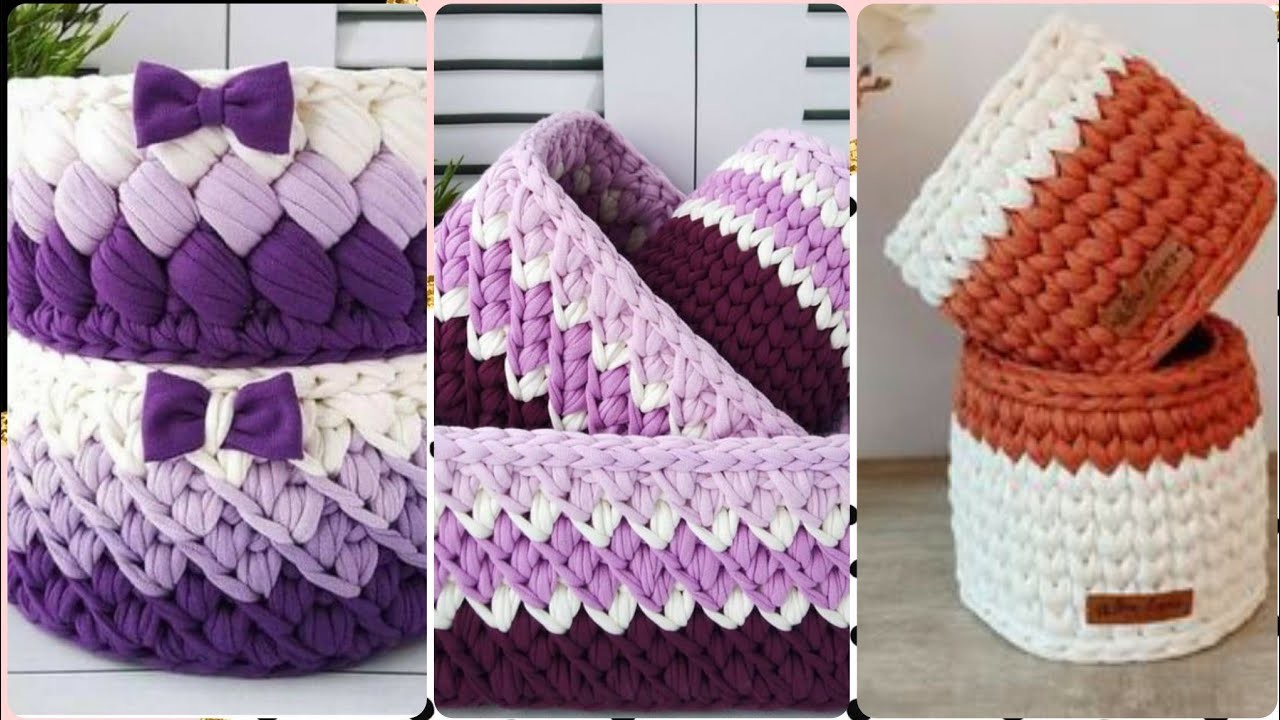 BEAUTIFUL AND UNIQUE FREE CROCHET BASKET PATTERN IDEAS