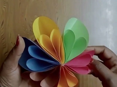 Beautiful Flower Wall Hanging Ideas ll Paper Craft ll Flower Decoration Ideas ll Room Decor Ideas