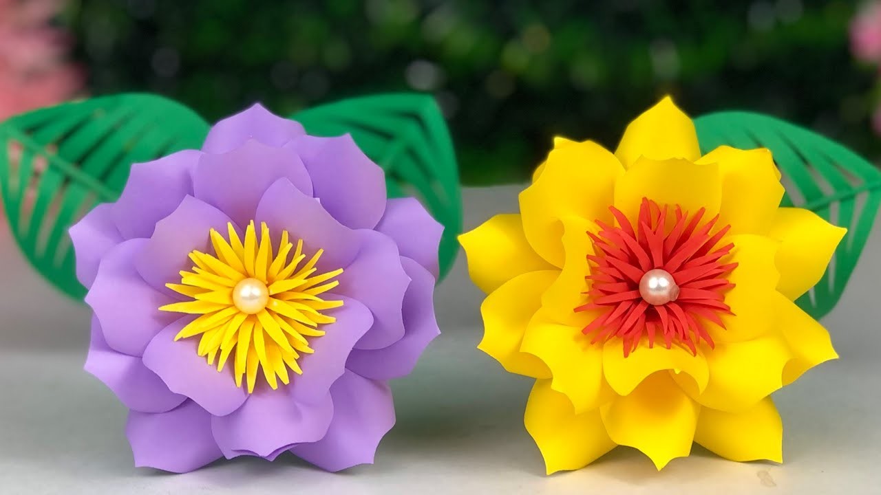 Beautiful  Paper Flowers | Paper Crafts For School | Paper Flower Making| Home Decor | Paper Craft