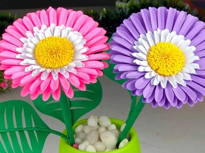 Beautiful  Paper Flowers | Paper Crafts For School | Paper Flower Making | Home Decor | Paper Craft