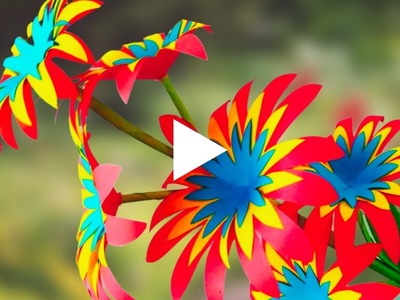 Beautiful PaperFlowers | Paper Crafts School Time | Paper Flower Making Idea| Room Decor | Craft USA