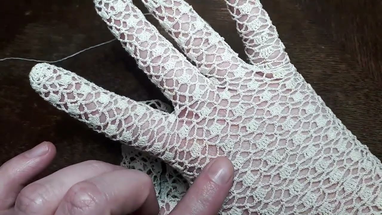 Crochet Vintage summer gloves - part 2