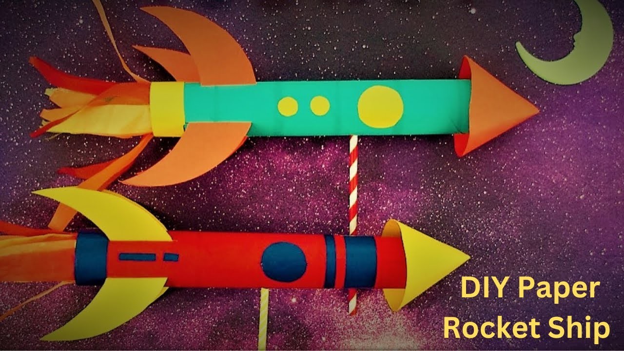 DIY | How To Make Paper Rocket Ship with Simple Paper Crafts | Origami Crafting | Art | Kids Videos