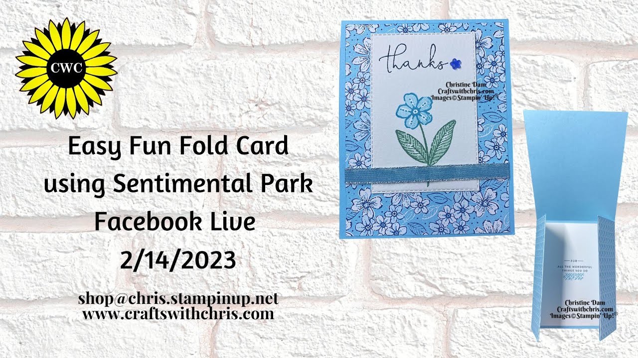 Easy Fun Fold Card using Sentimental Park