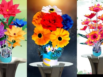 Easy Paper craft ideas.easy paper craft ideas for decoration.paper flower decoration ideas