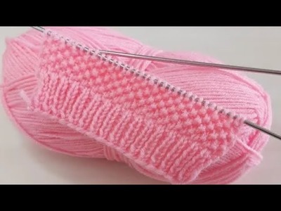 Easy simple knitting stitch pattern for sweater design