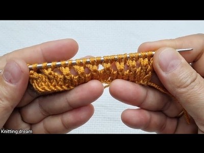 Eye-catching wonder knitting pattern made with two needles