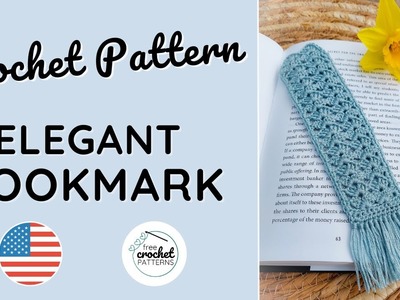 Free Crochet Pattern Elegant Bookmark | free-crochet-patterns.com