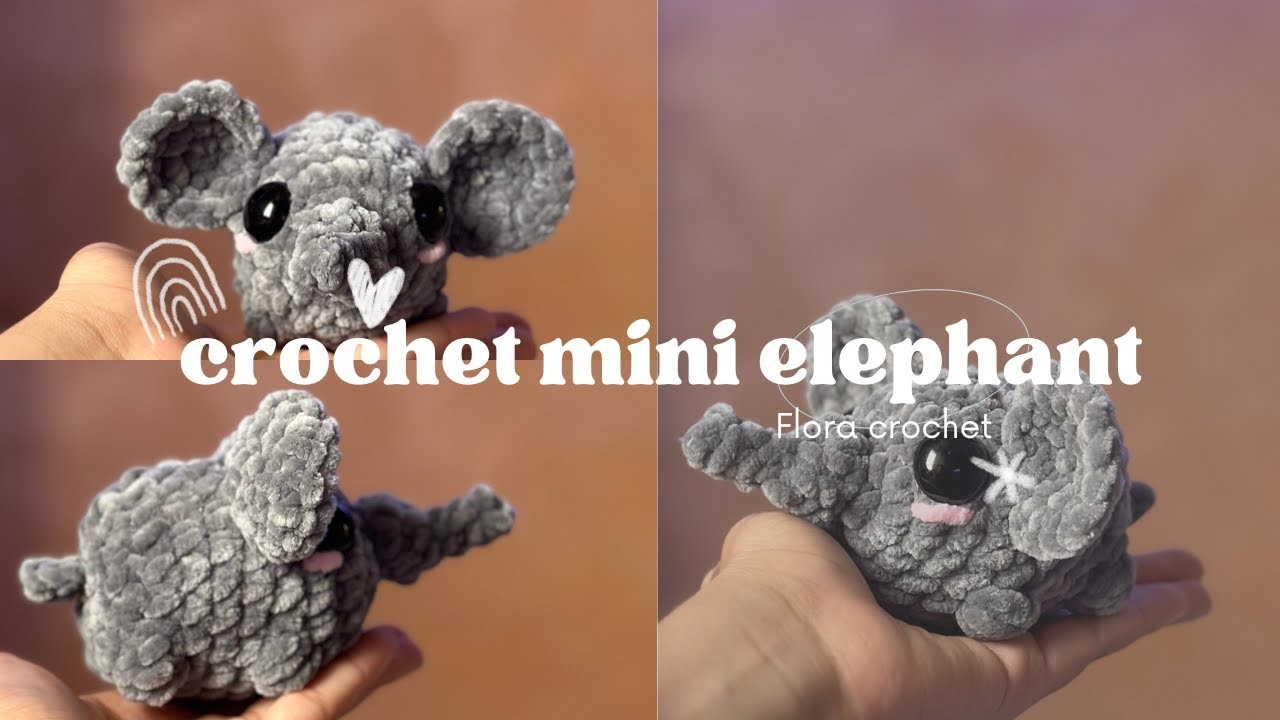How to crochet mini elephant l cute & free pattern ????l 2023