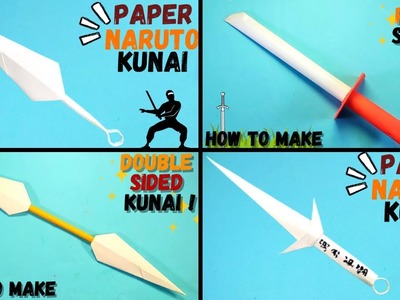 How to Make 4 Easy Kunai from Paper | How To Make Naruto Paper Kunai | Ninja Weapon| Paper Craft