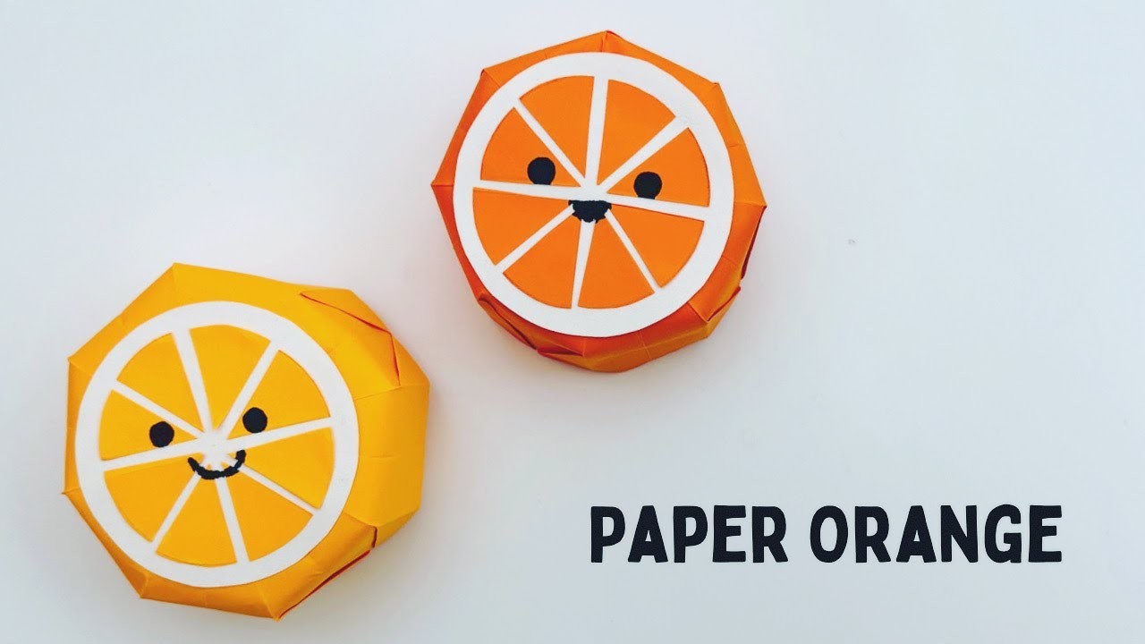 How To Make Easy 3D Paper Orange For Kids. Nursery Craft Ideas. Paper Craft Easy. KIDS crafts