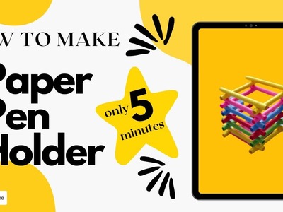 How To Make Paper Pen Holder | Pen Stand | Paper Crafts | Paper Pencil Stand