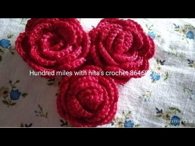 Hundred miles with nita's crochet. Crochet rose ????easy pattern