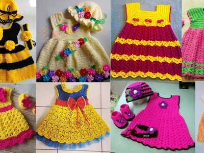 Latest Elegant Free Crochet Work Little Baby Girl Frocks knitting Dress Pattern