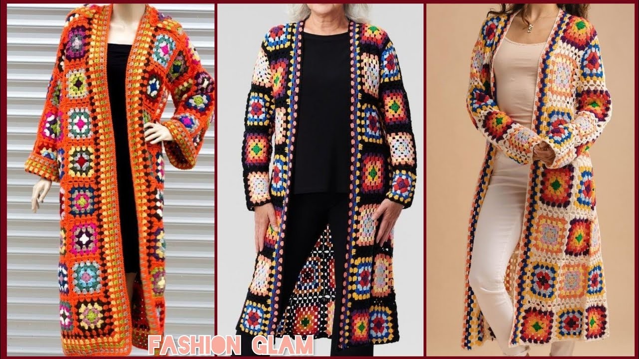 Latest Long Length Front Open Crochet Cardigan Jackets Patterns 2023