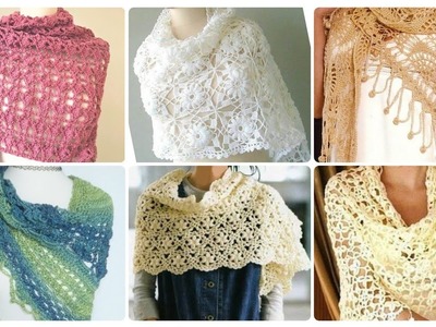 Marvelously newly crochet flower pattern shawls & scarf pattern Designe collection #2023