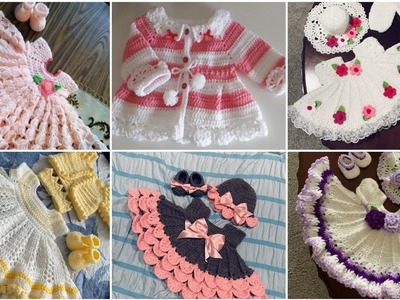 New baby girls woolen dress designs|| Crocheting free pattern dress#crochet