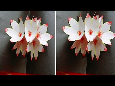 Simple popup card making video.3D POP up flower