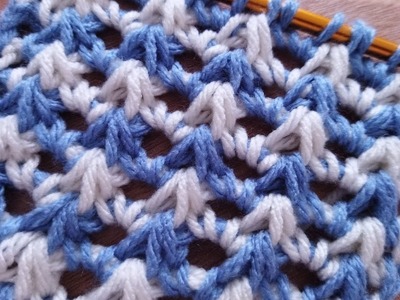 Super very easy and amazing tunisian crochet stitch - baby blanket