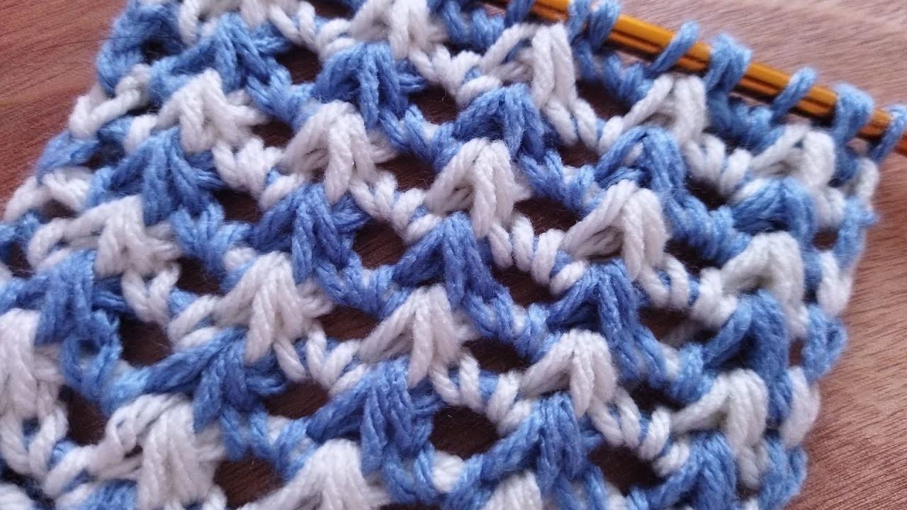 Super very easy and amazing tunisian crochet stitch - baby blanket