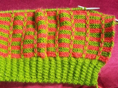 Two colour knitting Pattern #easy