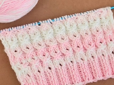 WONDERFUL????Two needles very easy and beautiful knitting pattern