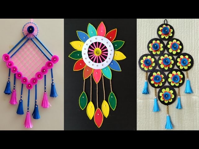 3 Beautiful Wall Decor Idea.Using Best Out Of Wast Cardboard and Paper. Craft For Home Decoration