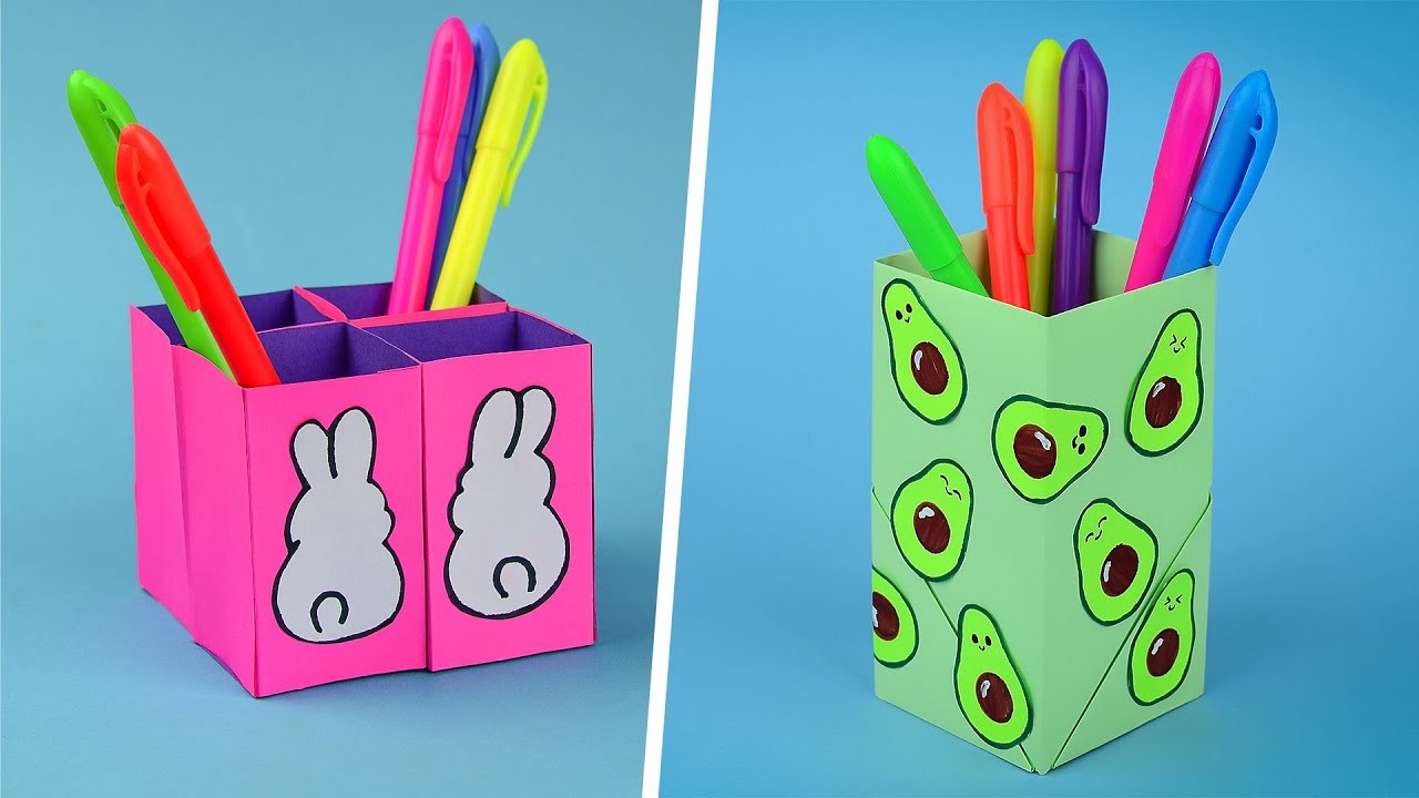 3 Cute Pencil Organizer | DIY Paper craft ideas