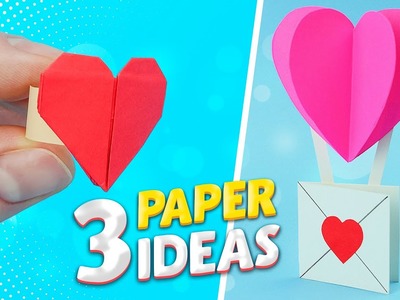 3 Easy ideas to Valentine's Day | DIY Paper craft ideas
